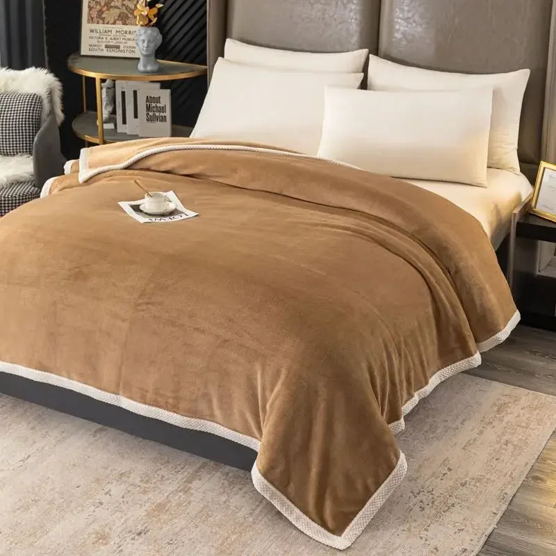 "Dikke kasjmier plaid met USB-aansluiting, snelle verwarming. Zacht, veelzijdig; blauw, camel, donker/lichtgrijs, poeder."