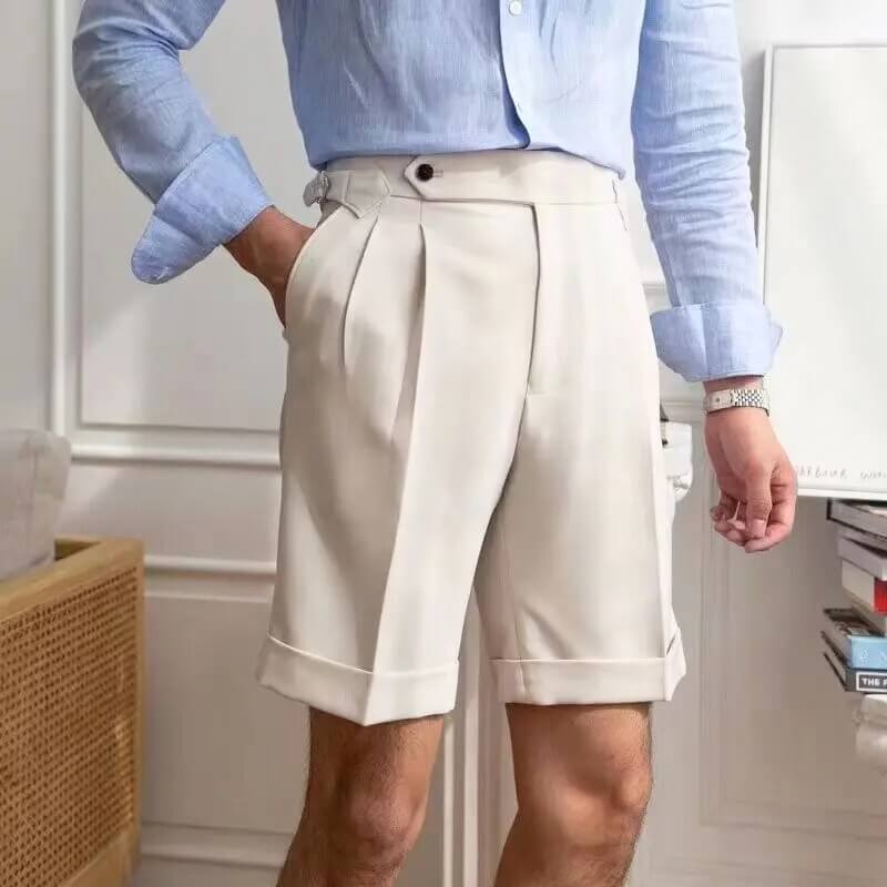 Męskie szorty casualowe do kolan, idealne na lato. Komfortowy styl miejski.