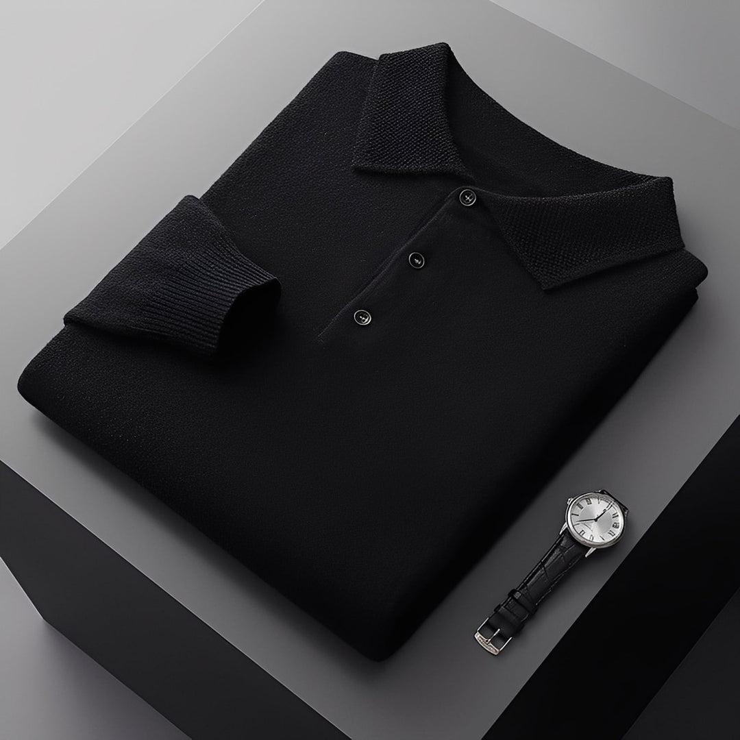Uniwersalny męski sweter polo, doskonały do codziennych i eleganckich zestawów. Stylowy element garderoby.