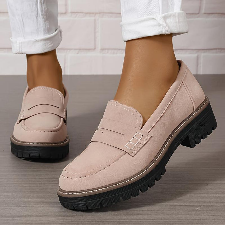 Modne damskie loafery Bethan, buty na platformie w stylu miejskim, komfortowe i stylowe półbuty na co dzień.