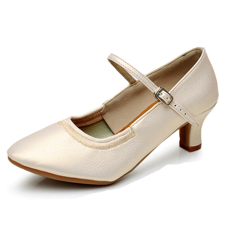 Srebrne buty do tańca łacińskiego damskie, obcas 7cm. Stabilne i wygodne obuwie taneczne ballroom.