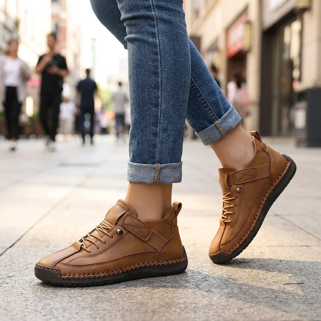 Damskie buty komfortowe w stylu casual, z szerokim krojem, zapewniające ulgę zmęczonym stopom.