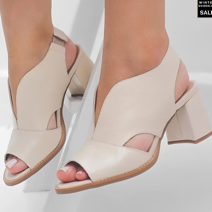 Damskie eleganckie sandały peep-toe, idealne na letnie dni.