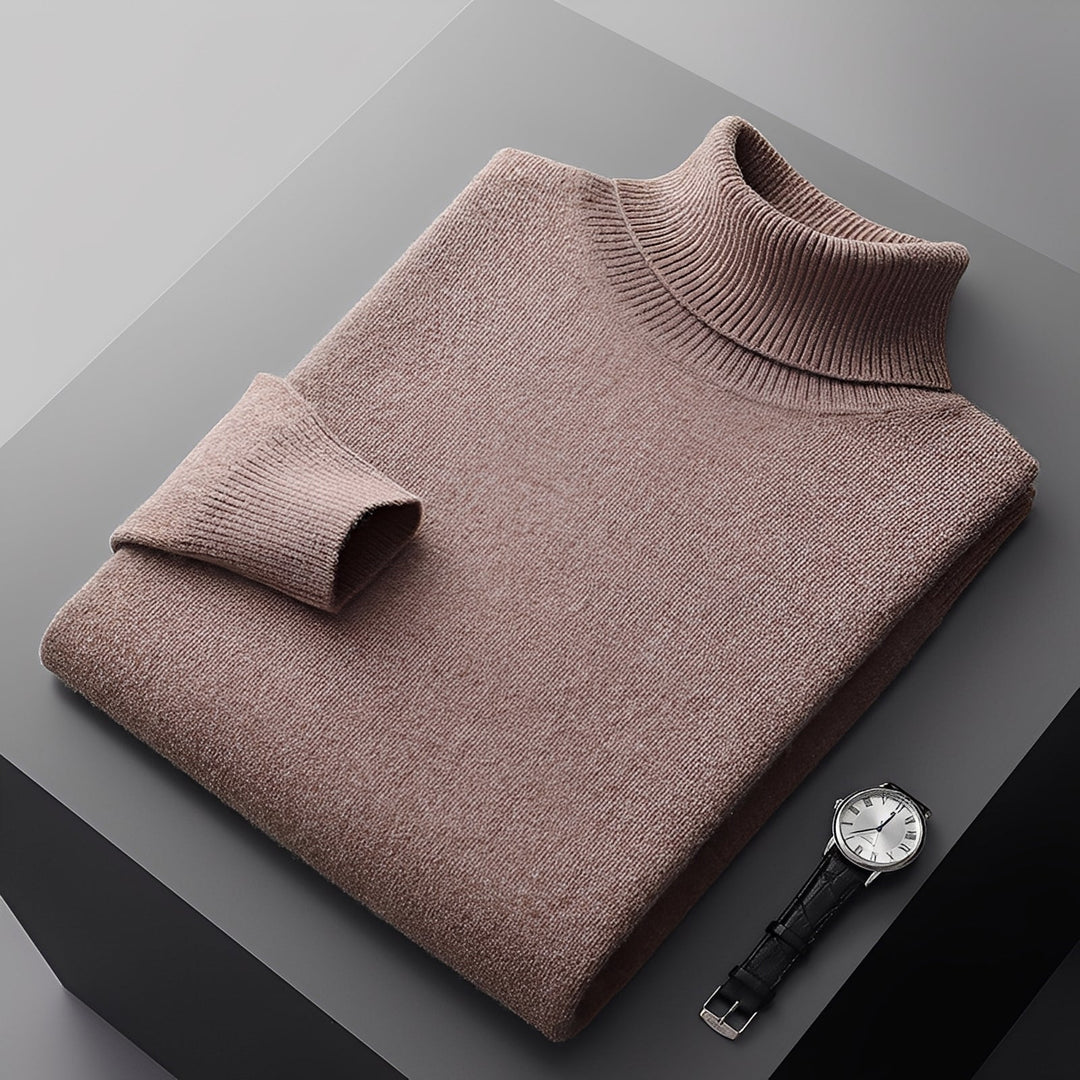 Ciepły męski golf, sweter na jesień/zimę. Elegancka odzież męska do biura i na co dzień. Klasyczny fason.