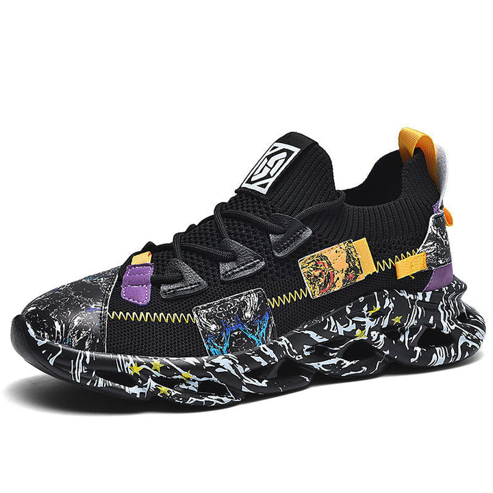 Buty sportowe damskie w stylu anime na modnej platformie. Sznurowane, idealne do miejskich stylizacji.
