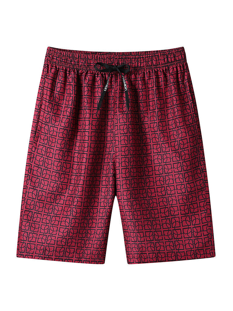 Modne szorty cargo damskie z geometrycznym printem, pojemne kieszenie, stylowe do codziennych outfitów.