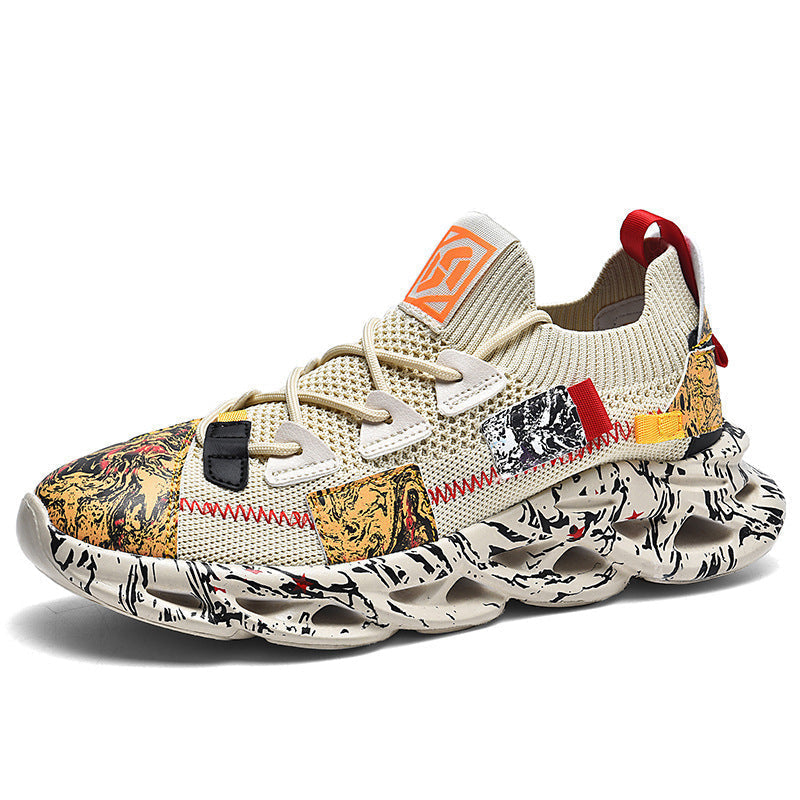 Stylowe buty sportowe damskie z nadrukiem anime i solidną platformą. Doskonałe do streetwearu.