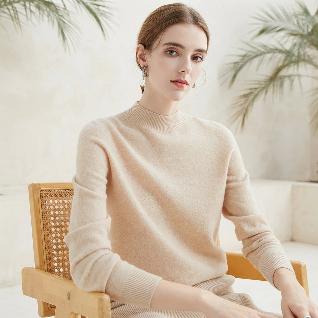 Damski sweter z długim rękawem, komfortowy i elegancki. Idealny na jesień i zimę.