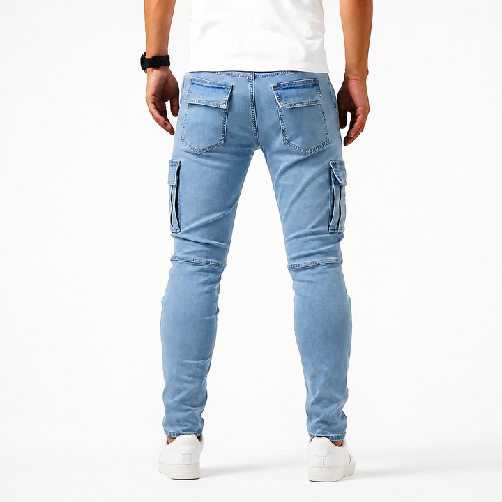 Stylowe męskie spodnie cargo slim-fit w nowoczesnym kroju. Idealne na co dzień, do pracy i na weekendowe wyjścia.