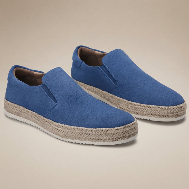 Stylowe męskie mokasyny casualowe. Eleganckie buty z zaokrąglonym noskiem, zapewniające komfort na co dzień i na lato.