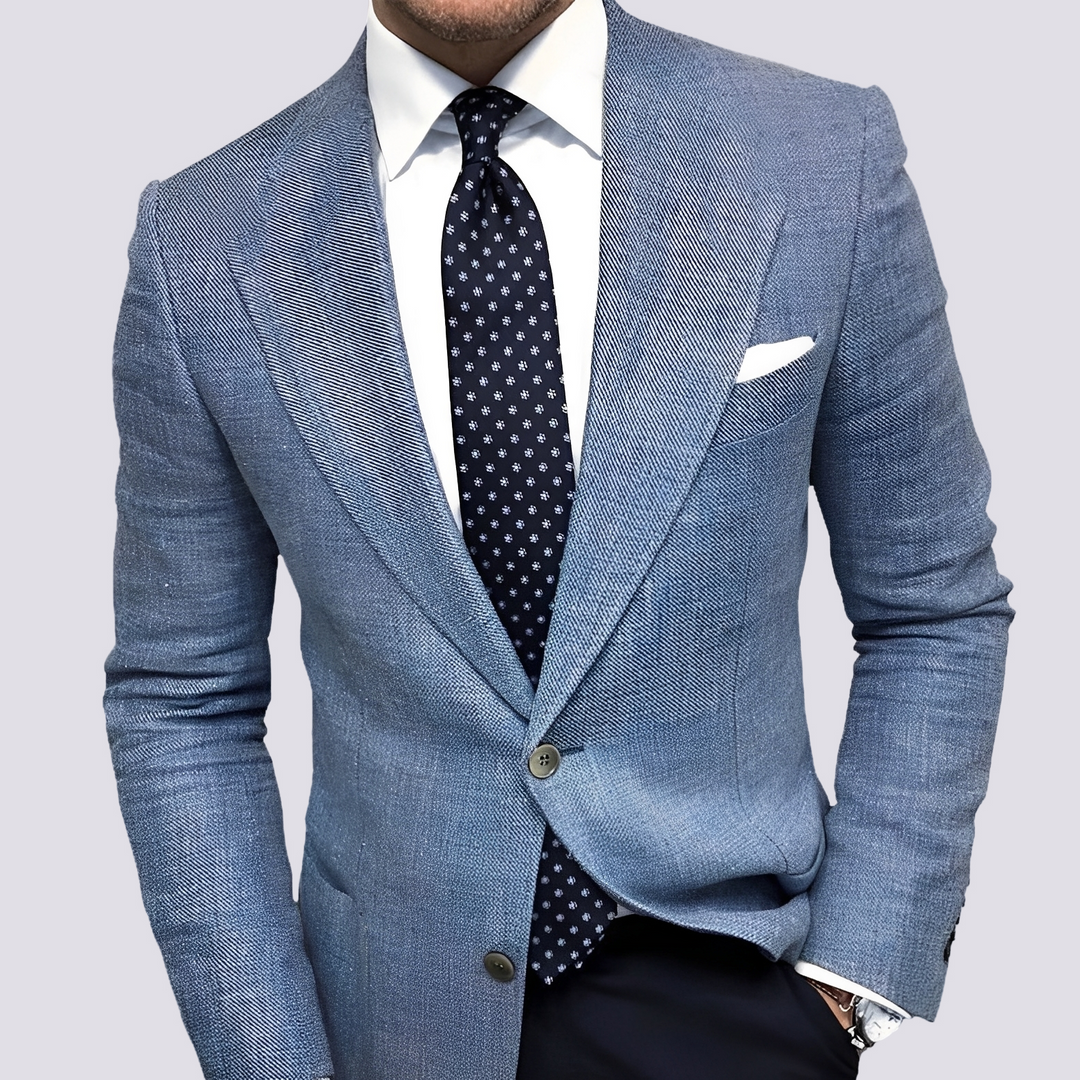 Męska marynarka garniturowa, elegancka i wszechstronna. Idealna na okazje formalne i styl smart casual.