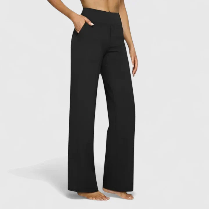 Damskie spodnie o prostym kroju, zapewniające komfort i elegancki look.