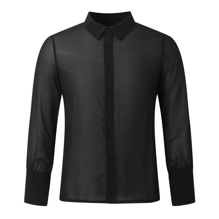 Czarna męska koszula z długim rękawem, komfortowa i przewiewna. Elegancki slim fit, idealna do wiosennych stylizacji.