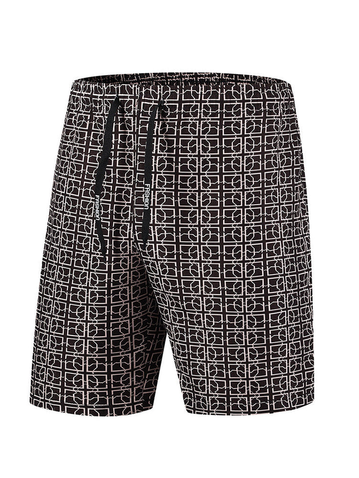 Modne letnie szorty cargo damskie z geometrycznym wzorem, luźny krój, idealne na codzień i streetwear.