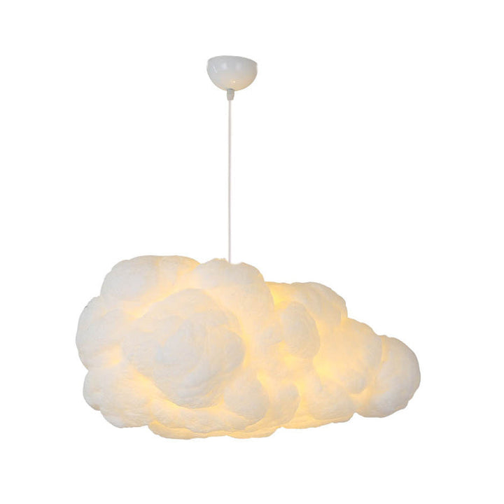 Elegancka biała lampa sufitowa z podwójnymi abażurami. Nowoczesne oświetlenie do salonu, sypialni i innych wnętrz.