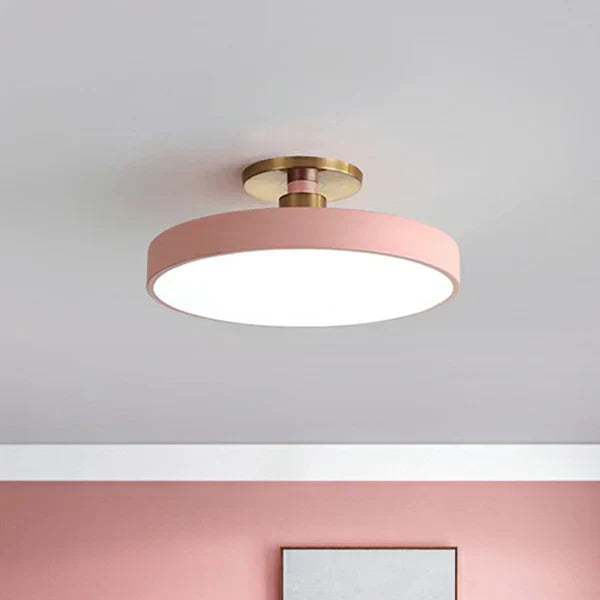 Minimalistyczna lampa sufitowa LED z metalu i akrylu. Skandynawskie oświetlenie do nowoczesnego salonu/sypialni.