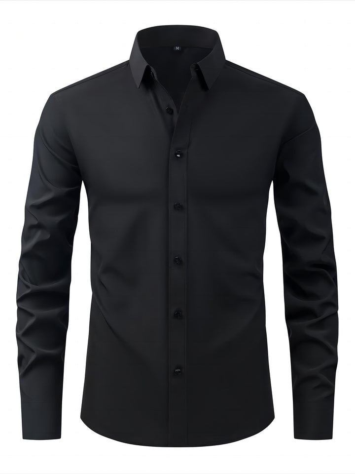 Elegancka koszula męska slim fit z długim rękawem, doskonała do pracy.