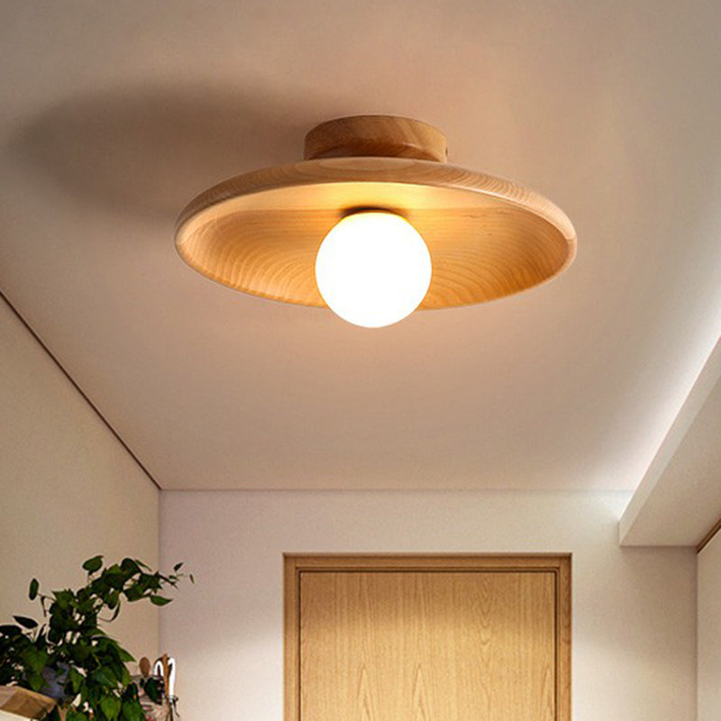 Minimalistyczna lampa sufitowa drewniana, nowoczesne oświetlenie w stylu skandynawskim, idealna do wnętrz.