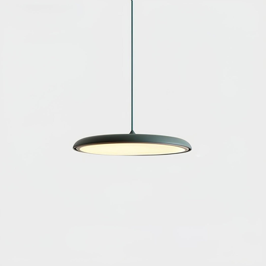 Metalowo-akrylowa lampa LED. Minimalistyczne oświetlenie wiszące sufitowe, trwałe.