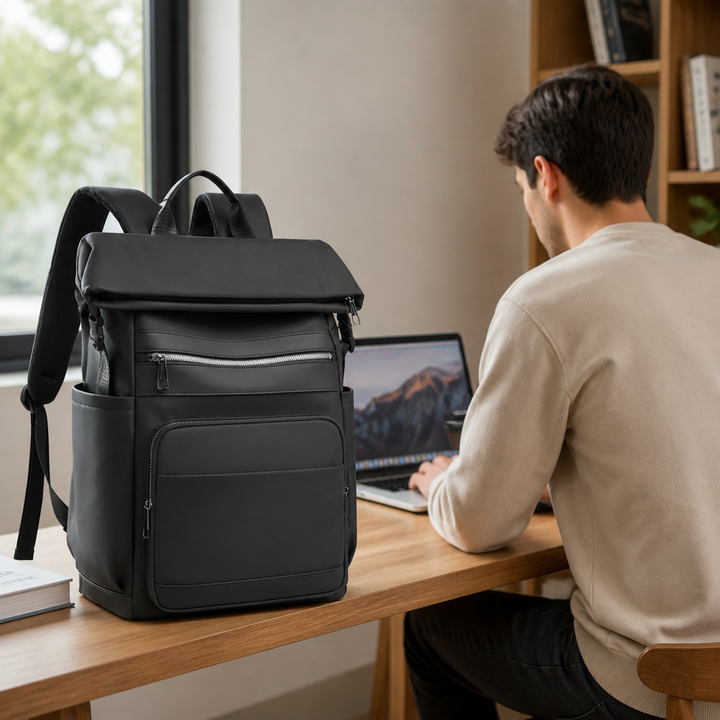 Komfortowy plecak podróżny na laptopa z regulowanymi szelkami. Wodoodporny, unisex.