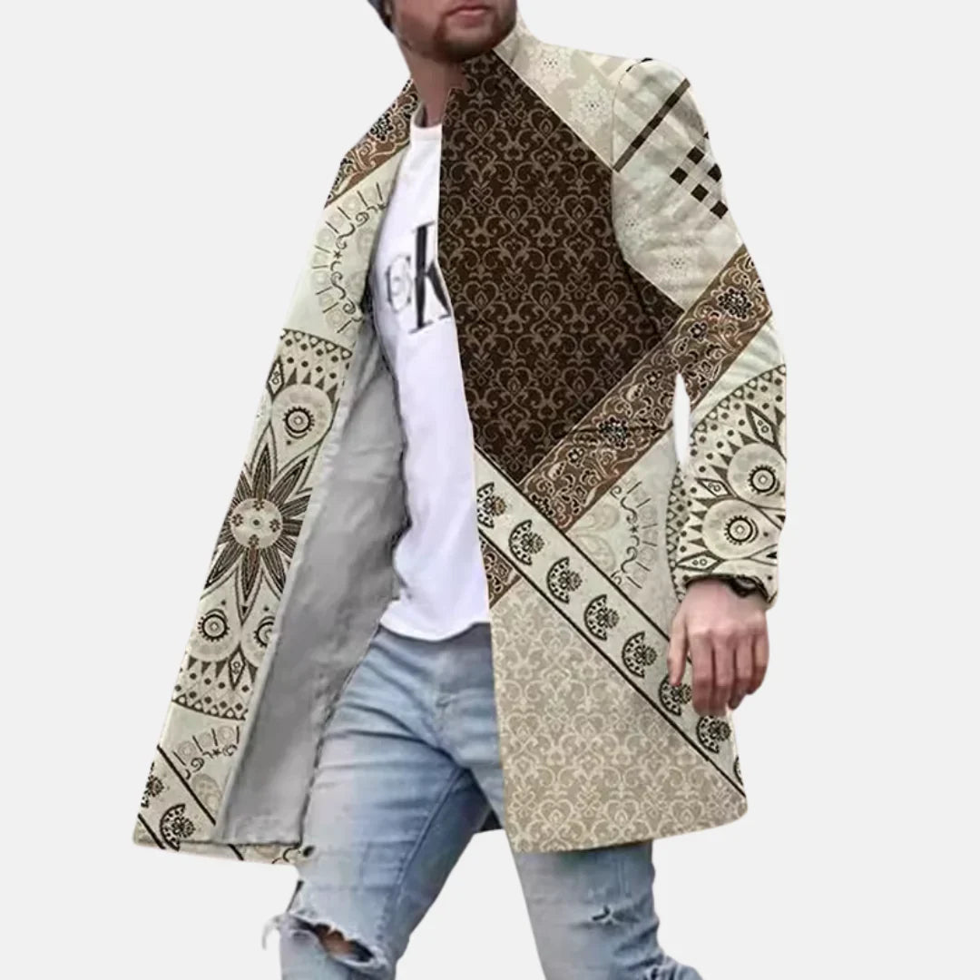 Męska kurtka streetwear z modnym graficznym nadrukiem, idealna na wiosnę i jesień, swobodny fason.