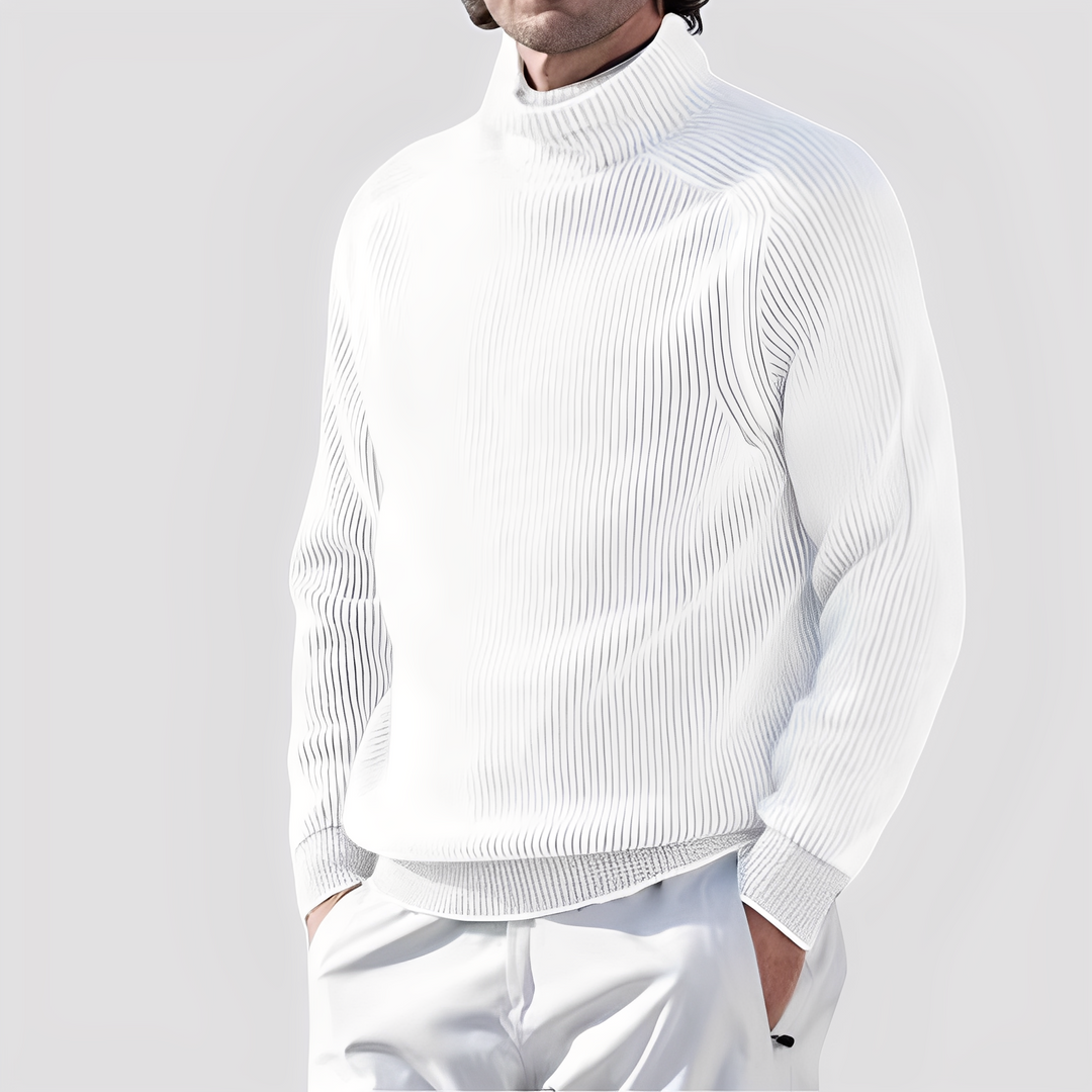 Męski golf w biznesowym stylu. Elegancki sweter męski, doskonały do biura i na formalne spotkania jesień/zima.