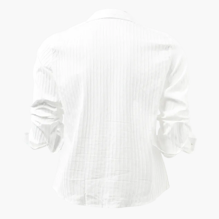 Modna koszula casualowa męska w paski, długi rękaw, fason slim fit. Uniwersalna i stylowa.