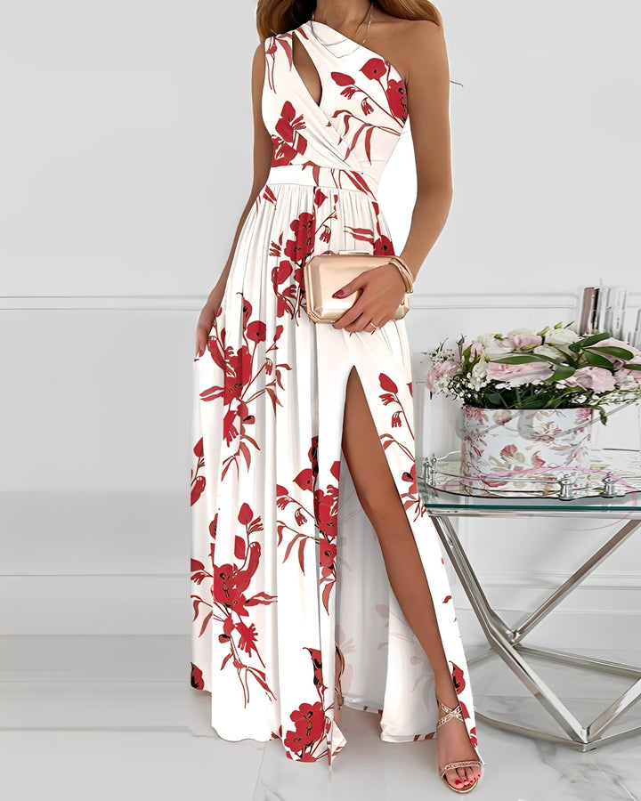 Damska sukienka maxi Jasmin z jednym ramiączkiem, elegancka i modna. Idealna na lato i wieczorowe wyjścia.