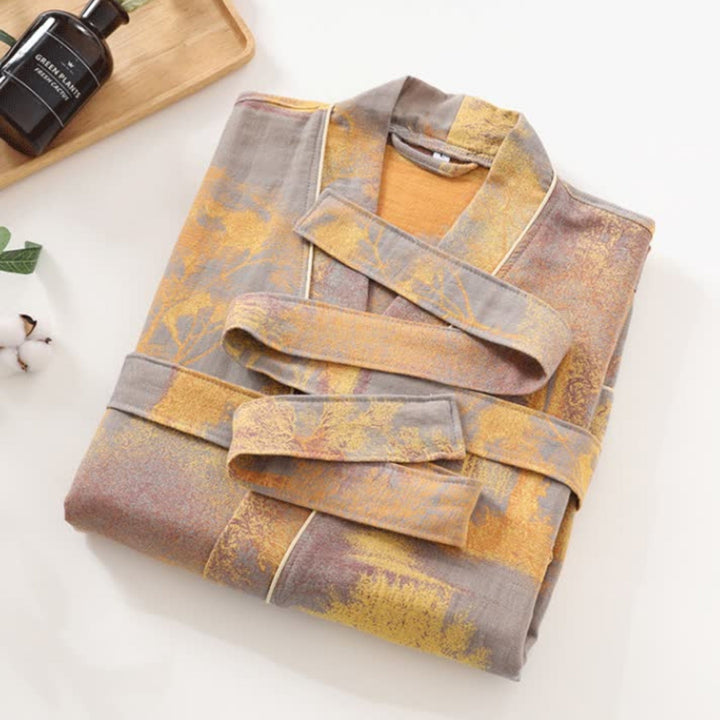 Miękki, bawełniany szlafrok kimono dla kobiet. Muślinowy, lekki, przewiewny. Idealny na prezent.