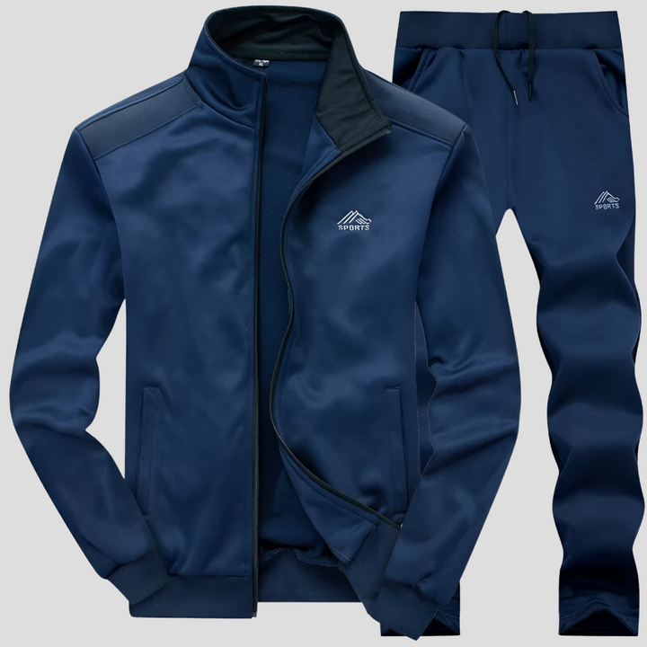 Kompletny dres męski do aktywności fizycznej na zewnątrz. Odzież sportowa dla mężczyzn ceniących styl i wygodę.
