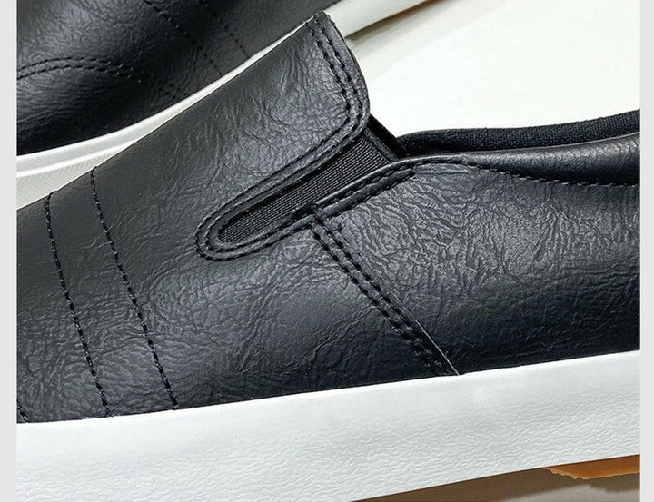 Wygodne męskie buty slip-on Jonas. Skórzane sneakersy na co dzień, idealne do miejskiego stylu.
