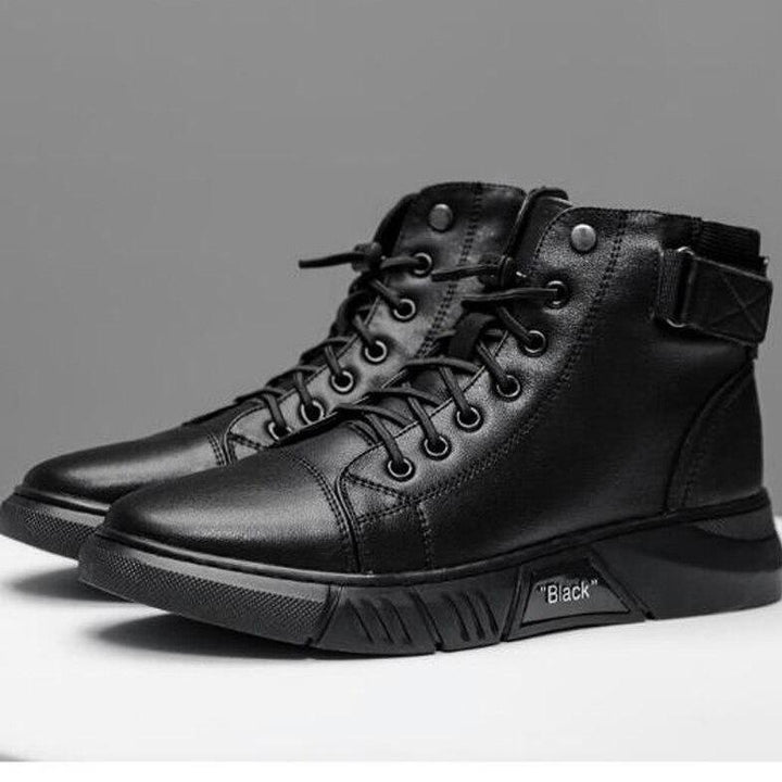 Stylowe męskie buty skórzane, model Rafael. Wygodne i eleganckie, czarne do casualowych zestawów.