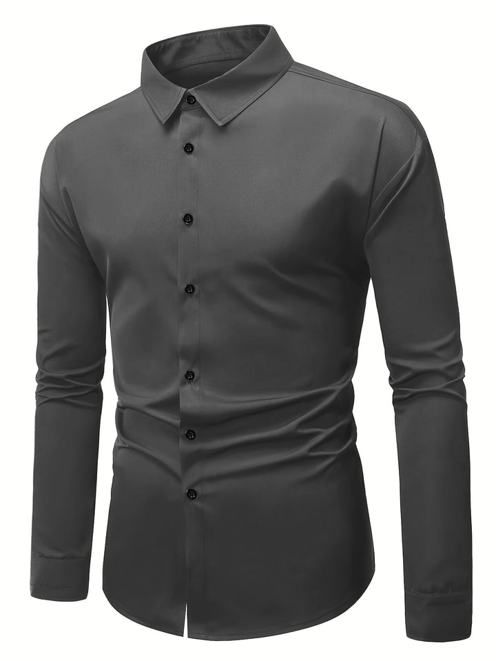 Wysokiej jakości męska koszula slim fit z długim rękawem. Klasyczna elegancja i wygoda na co dzień.