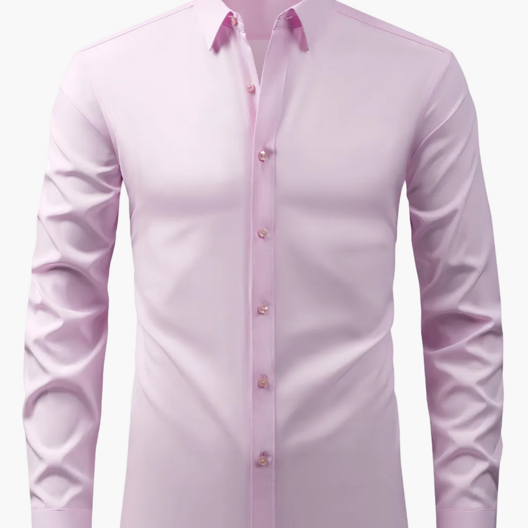Męska koszula slim fit z długim rękawem, podkreślająca męską sylwetkę.