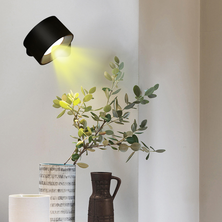 Lampa ścienna 360° OmniGlow LED, bezprzewodowa, akumulatorowa, wodoodporna. Idealna do domu i ogrodu.