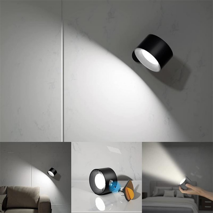 Elegancka lampa ścienna OmniGlow z oświetleniem 360°, nowoczesna dekoracja do wnętrz i na zewnątrz.