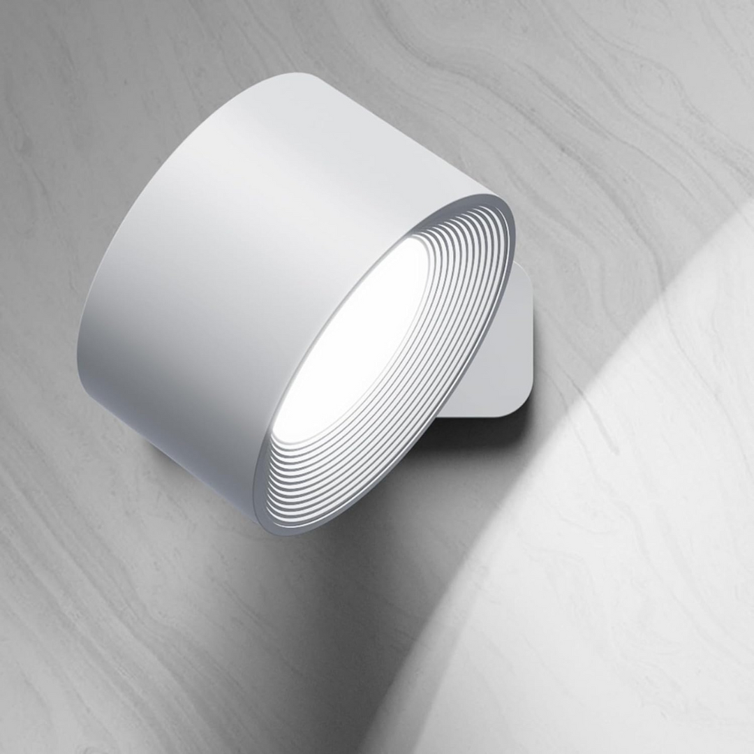 Lampa OmniGlow 360° – bezprzewodowa, wodoodporna, akumulatorowa. Nowoczesne oświetlenie ścienne LED.