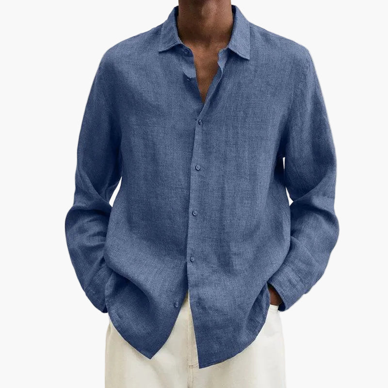 Męska koszula oversize casual. Długi rękaw, luźny krój dla swobody i komfortu. Idealna na miasto.