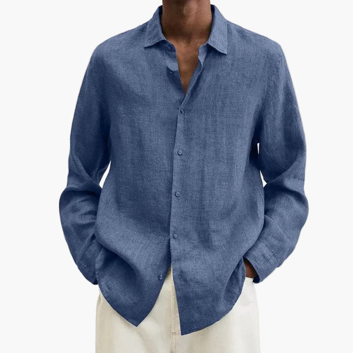 Męska koszula oversize casual. Długi rękaw, luźny krój dla swobody i komfortu. Idealna na miasto.