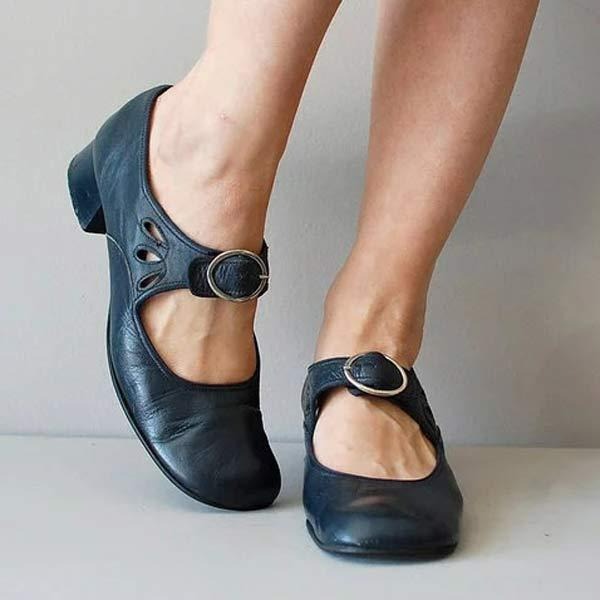 Eleganckie damskie buty na niskim obcasie, idealne do biura i na co dzień. Wygodne, klasyczne obuwie wsuwane.