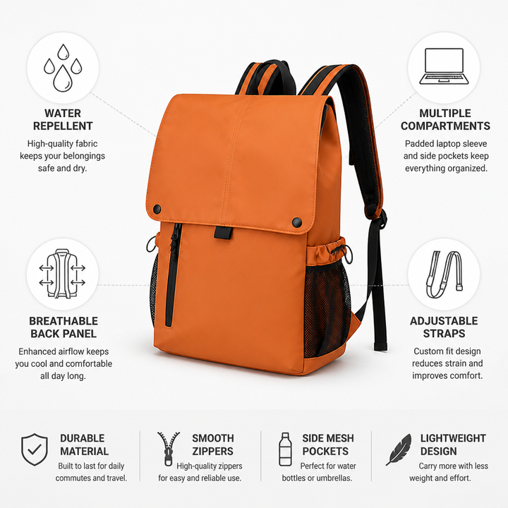 Zielony plecak na laptopa, wytrzymały i odporny na zachlapania. Uniwersalny model unisex na każdą pogodę.