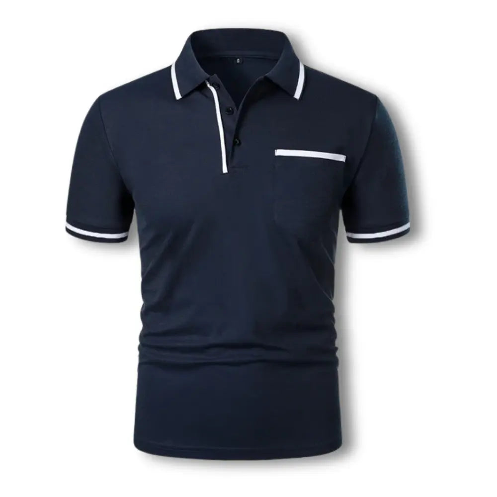Polo męskie modern fit, z kontrastowymi akcentami. Idealne do tworzenia casualowych, eleganckich stylizacji.