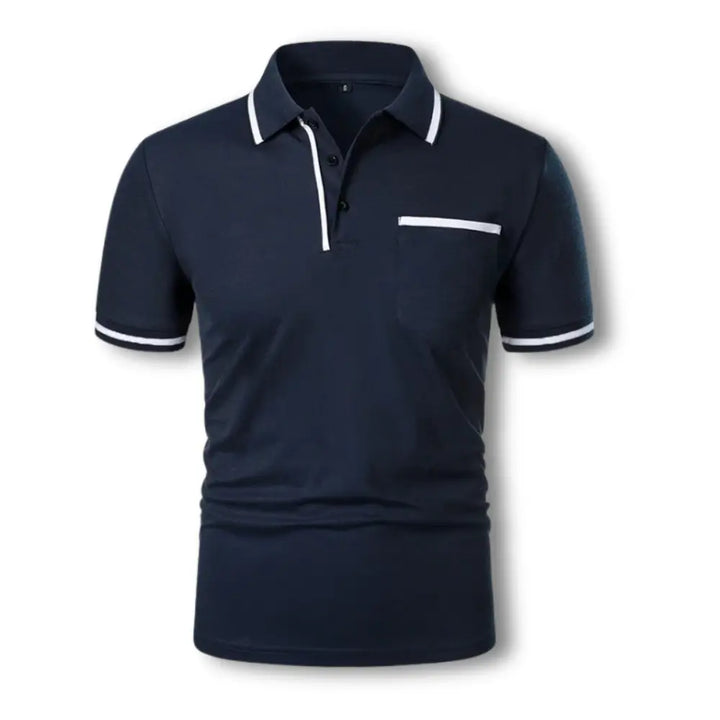 Polo męskie modern fit, z kontrastowymi akcentami. Idealne do tworzenia casualowych, eleganckich stylizacji.