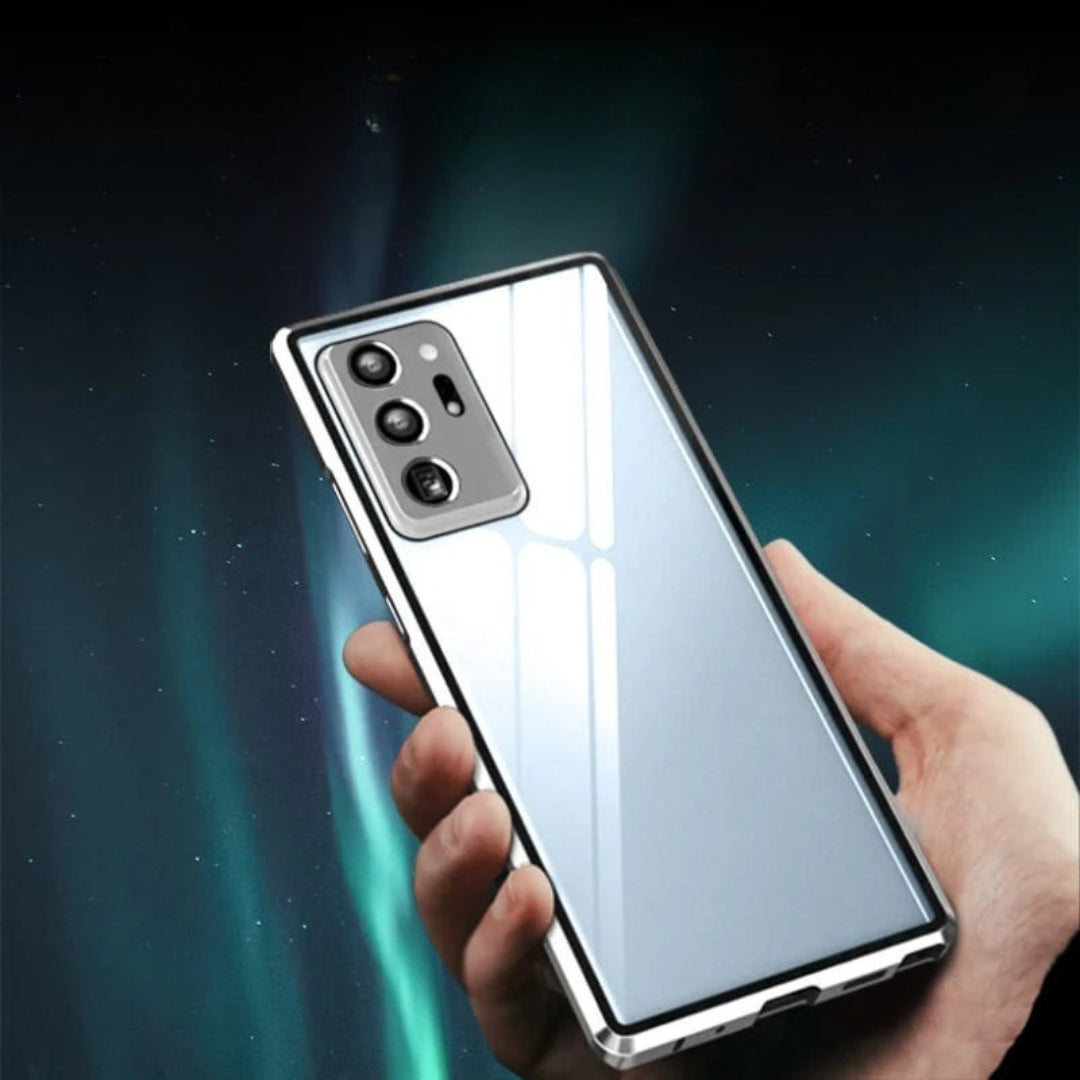 Dwustronne magnetyczne etui ClearLock ze szkłem ochronnym. Akcesoria telefoniczne 1+1 GRATIS.