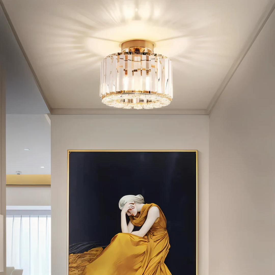 Luksusowa lampa sufitowa kryształowa do jadalni, sypialni. Efektowne oświetlenie wnętrz z designerskimi elementami. [[lstfy-media:2]]