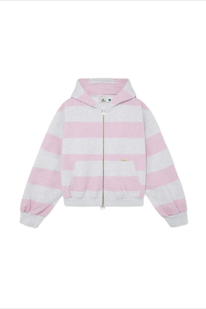 Damska bluza z kapturem w paski. Luźny, oversize krój dla komfortu. Casualowa, na co dzień.