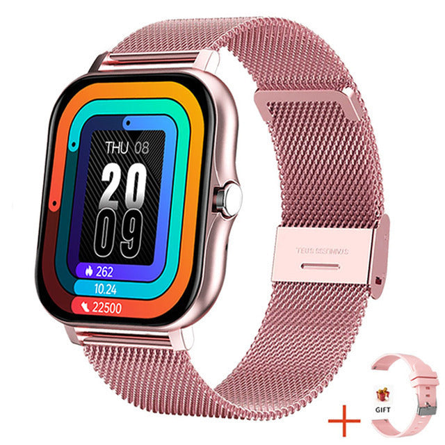 Stylowy smartwatch damski do fitnessu, monitorujący aktywność fizyczną i sen. Prezent dla niej.