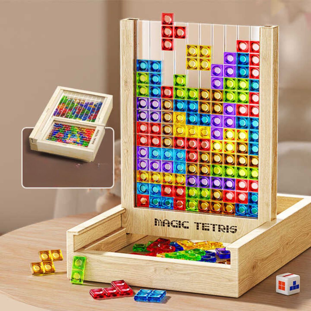 Drewniana gra rodzinna, ekologiczne puzzle logiczne. Idealna dla rozwoju myślenia, świetny prezent.