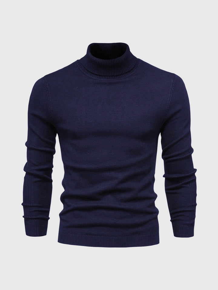 Elegancki sweter męski Adrien. Modny golf z długim rękawem, podkreśla męski styl i komfort noszenia.
