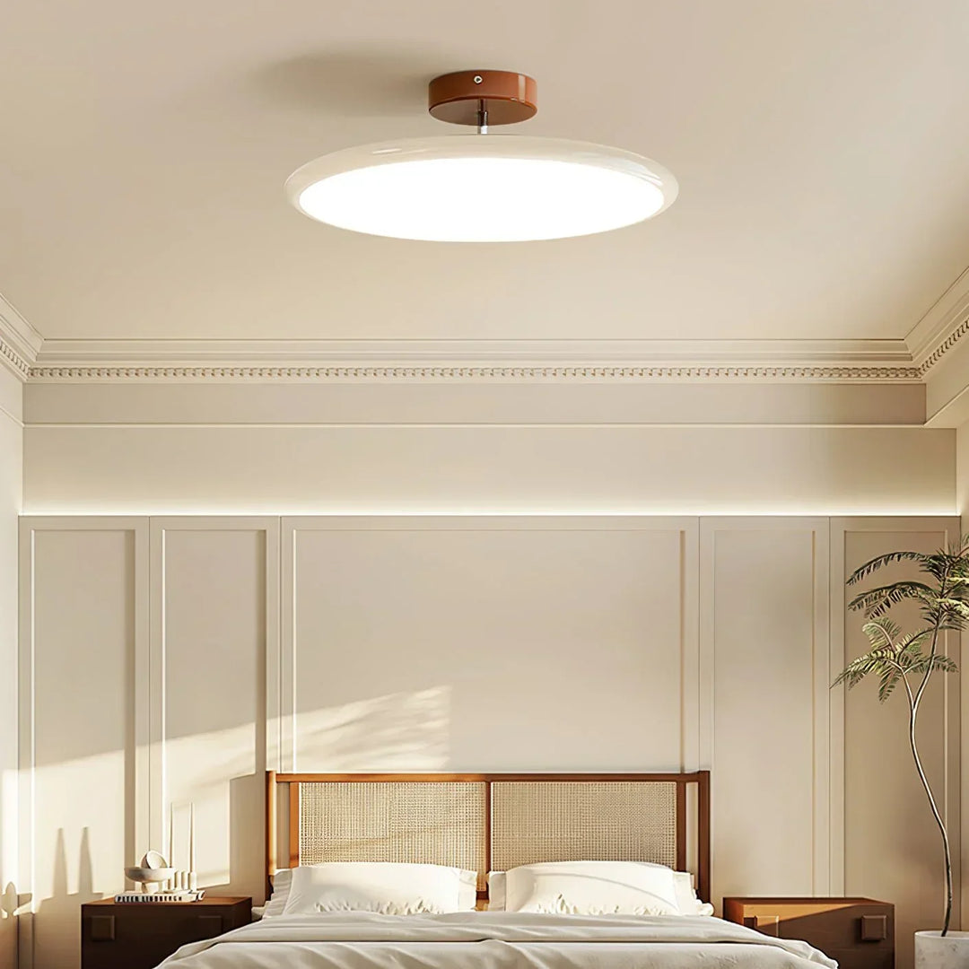 Designerska lampa sufitowa LED, obrotowa, do nowoczesnych wnętrz.